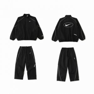 1090 白底图 Supreme X Nike 联名款 Ss25 Week4 Track Jacket 袖口刺绣Logo拉链开合夹克外套 男女同款 原版1：1定