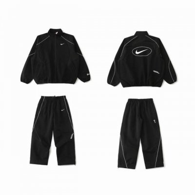 1090 白底图 Supreme X Nike 联名款 Ss25 Week4 Track Jacket 袖口刺绣Logo拉链开合夹克外套 男女同款 原版1：1定