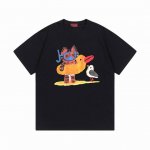 gucci古驰数码直喷工艺趣味卡通 280克双纱短袖 黑色 Xs-L