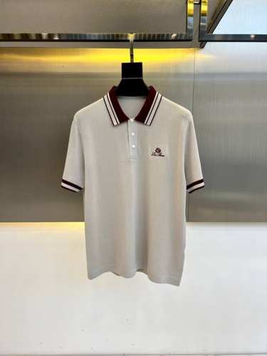 Loro piana、Lp男装夏季刺绣商务休闲老钱风针织翻领polo衫，Lp全新针织polo衫以其优质的面料、精致的设计和舒适的穿着体验，成为了时尚男士们的首选