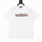 Balenciaga 巴黎世家 割裂字母压胶印花短袖 客订300G双纱重磅纯棉面料，手感柔软舒适，上身亲肤透气 胸前裂纹Logo厚板压胶印花工艺，呈现Z世代街头