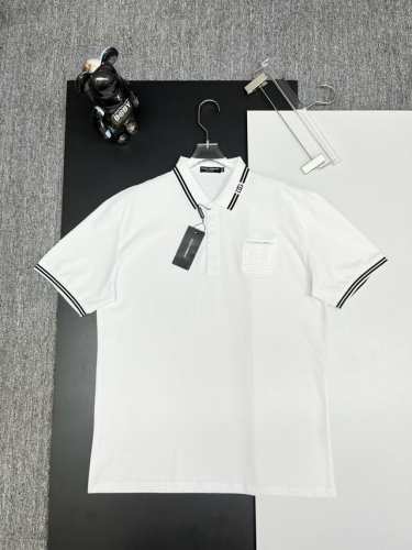 D&G 杜嘉班纳 压花新款拉链polo衫 原版面料 官方同款 采用210克丝光珠地棉，定制 同缸染面料 手感非常舒服爽滑 版型挺阔有型 一线品牌代工厂p出品 进