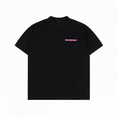 balenciga 巴黎世家 字母封条掩盖印花短袖T恤 日本进口岛田印花机 独家订织订染布料采用280克面料 胸口及后背字母印花工艺细节无法挑剔 极具档次感与奢