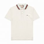 Gucci刺绣双G 特点 原版定制 适合代购 克重 250克 辅料 原版定制 做工 纯手工 尺码 M L Xl Xxl 颜色 杏色 黑色 饰双G珠地棉polo衫