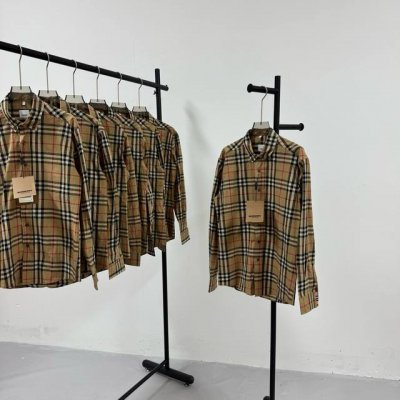 特价 特价款不退换 引流必备 07# 150 Burberry 巴宝莉 官网同步 经典格纹 经典织带款 大小双织带款 男女同款长袖衬衫 -不上过多吹牛的文案 直