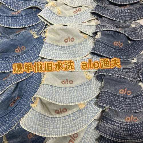 重工牛仔款Alo 磨烂做旧牛仔渔夫