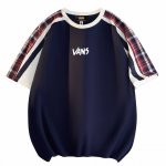 上新 Vans万斯专柜同步菱格模式字母系列印花情侣短袖 采用260克定制精梳纯棉，领口定制螺纹不变形，三针五线做工，领口包包边条，肩膀处内里带压条，做工面料细节