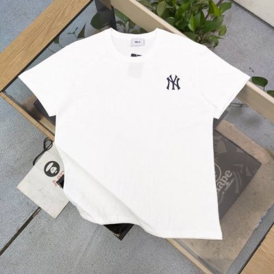 上新 款号：Tx118 2025夏季新款Mlb洋基Ny棒球狗图案Logo字母印花休闲情侣圆领短袖T恤，独一无二的活性环保面料染色，面料采用230克重的纯棉爽滑面