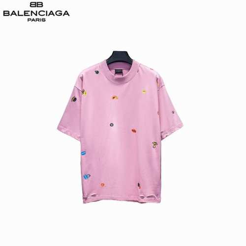 本地自取200 balenciaga/巴黎世家 25Ss 水果贴纸印花破洞短袖 面料采用进口机器织造而成，布面纹路的独特性创造出完美的成衣效果 面料采用净布26