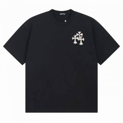 款号Ys39 克罗心Ch万花筒宝剑短袖 版型舒适 男女同款 黑白色S-Xl