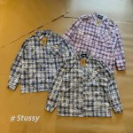 款号302 Stussy Fw 斯图西秋季新款扎染水洗格子衬衫 整件衣服立体对位裁剪 耗时耗料 手感细腻 上身舒适 外穿内搭都很阳光 现在的衬衫更是一种外套的感