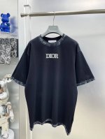 di*迪 高克重 2025夏季新款手绘立体硅胶老花印花 Logo最新品短袖 Dd 专柜同步有售，原单狠货，时尚进口原版科技面料，上身舒适透气，原版定制五金辅料，