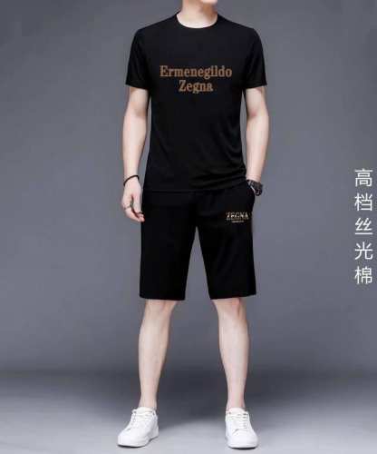 直 品牌 Zerna杰尼亚 2025新款男士短袖短裤套装！官网同步销售！市面高端版本！手感细腻柔软！让你穿着更加舒适！立体裁剪版型超赞！尺码:M-5Xl 下单请