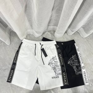 V0043 全年补货不下架 Versace范思哲人像休闲沙滩短裤 图片由手机像素拍摄 任何ps 经典格纹速干五分裤，男女同款，面料为客供聚酯纤维材质、耐脏抗皱，