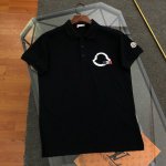 Moncler 蒙口2025新款刺绣Logo标翻领Polo衫 原版面料高版本高品质 网红明星同款 50支双股珠地棉面料 定制三角品牌金属标工艺 透气环保同时色泽