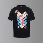 采用定制280G双纱面料 Ysl手绘T恤 颜色：图片色 尺码：S-Xxl