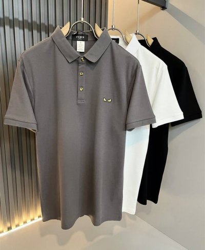 fen 芬*迪2025春夏新款短袖Polo衫！净版百搭不限制年龄，胸前标志Logo图案刺绣工艺设计！无论你是轻熟还是喜欢潮风搭配妥妥的，男生衣橱必备单品款，无论