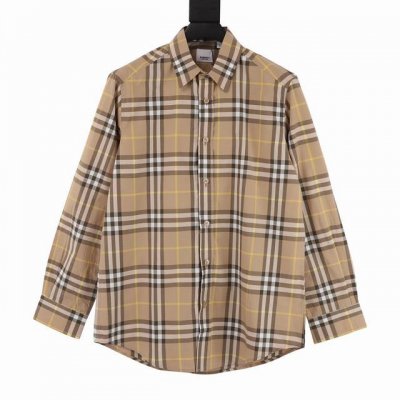 最高版本 对位 burberry 巴宝莉 新款条纹长袖衬衫 bbr品牌最具代表性条纹元素衬衣 专柜销量第一款 面料采用双股80支梭织斜纹面料 格纹对位 纱线定织