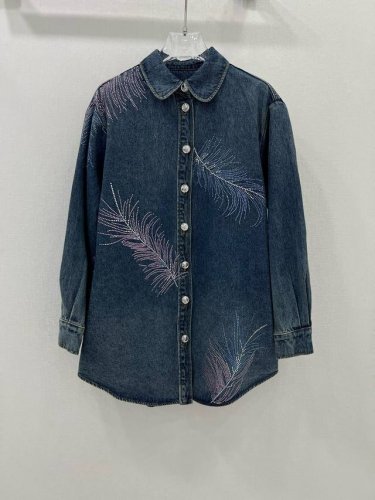 Chan*L 25新款牛仔裤 超重工的定位烫钻水洗牛仔裤 栩栩如生的多彩羽毛烫钻 视觉上真的高大上 版型直筒拯救不丸美腿型 绝对的直腿神器！显瘦提臂拉腿一步到位