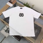上新 款号 Kl5077 高版本 2025新款Balenciaga巴黎世家经典发泡字母图案Logo印花休闲情侣宽松短袖T恤 独一无二的活性环保面料染色 32支双