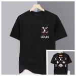 Louis Vuitton 路易威登 2025Ss春夏限定款Lv驴家前后Logo印花 百搭圆领短袖T恤男女同款 材质:采用高版本280G双纱精梳棉 面料洗水 不