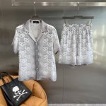 Dg家 休闲睡衣套装 高订天绸丝面料升级工艺升级 家居服 高定俄罗丝面料亲肤轻柔舒适 家居必备 真丝产品切勿机洗，建议： 手洗或者洗衣袋洗 码数：M-3Xl 隔