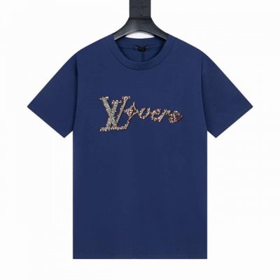 款号#Cf001 Louis Vuitton*路易威登 Lv 新款重工珠片绣短袖T恤 采用原板独家定制260克32支双莎纯棉面料 质感非常柔软舒服 100%区别