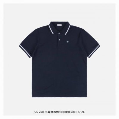 dior 迪奥 25Ss 小蜜蜂刺绣Polo短袖 双面丝光长绒棉进口珠地面料，质感柔软细腻爽滑，舒适透气凉爽，且久穿久洗不褪色不变形。进口榻榻米机刺绣，小蜜蜂刺