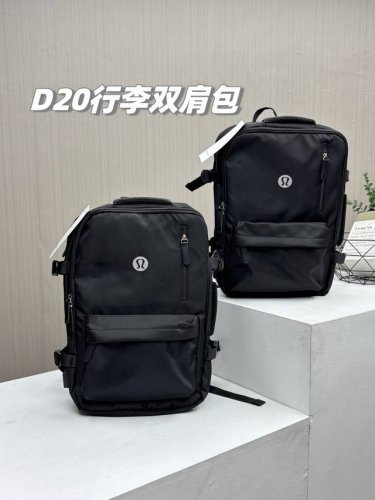 高端来袭，顶级神款！2025最新款Lululemon情侣款多功能行李箱式大容量双肩包，超大容量手提旅行包！必入的一款多功能旅行双肩包，中拉链可扩容，容量堪比大行
