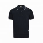 dior 迪奥 24Ss 刺绣小标针织Polo短袖 深蓝色饰以经典的 Cd Icon 标志刺绣提升格调。采用羊毛、山羊绒和桑蚕丝混纺平纹针织面料精心制作，衣领饰