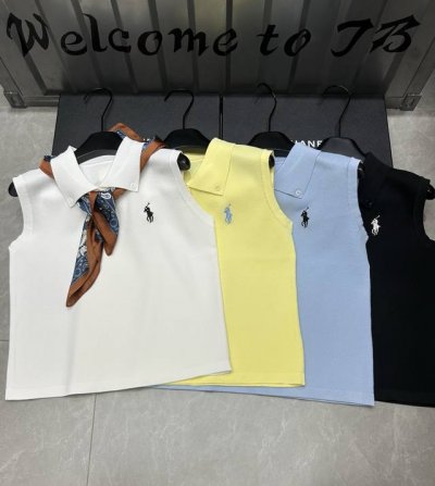新品上线 款号:29221# #拉夫丝巾翻领背心实拍图