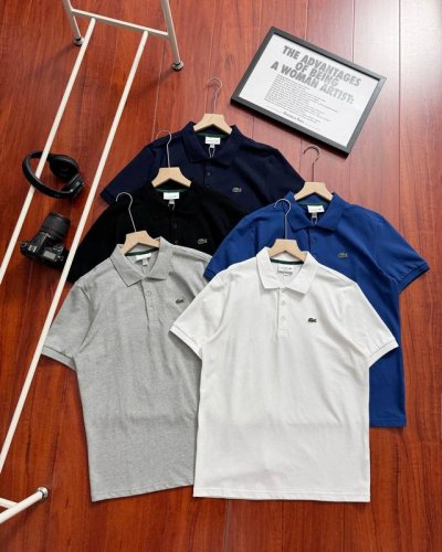 原单品质 专柜在售 Lacoste 法国鳄鱼夏季新款休闲短袖 Polo衫 五色可选,法国限定系列 全新Logo鱼标立体刺绣鳄鱼翻领 Polo，情侣款！新视觉配色