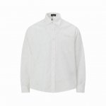 款号C01 白色 粉色Logo 码数：S～Xl Balenciaga 巴黎世家 满印Logo单排扣休闲长袖衬衫 常规版型 粉色满印Logo 堪称时尚界的图腾 密