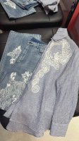 ermanno Scervino 蕾丝花边亚麻衬衣 中文: 依玛诺 被誉为世界蕾丝之王 是来自意大利顶级奢侈时装品牌 [ 蕾丝衬衣 ] 原版高订 重工刺绣立体花