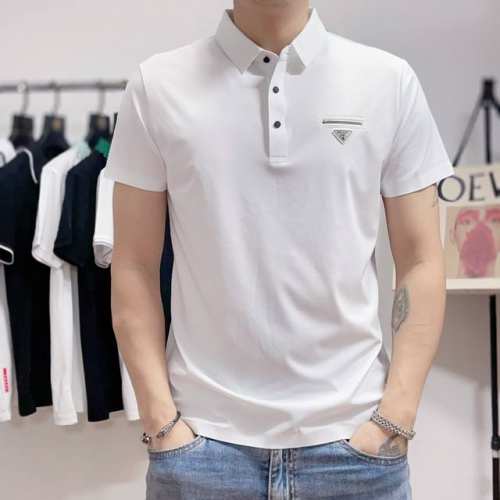 普拉达 新品上市！2025夏季新款Logo男士翻领Polo衫！经典休闲商务男款，高端男装的天花板级别的商务男款！简约时尚大气不失优雅，单穿内搭体面过人，品质控