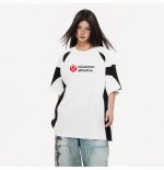 新款Lululemon 露露插肩撞色拼接Ins 领口螺纹针织情侣同款宽松落肩短袖T恤 面料: 300G重磅纯棉新疆长绒棉 采用特定重磅32S精棉平纹针织面料，3