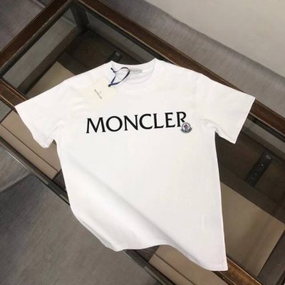 款号：M1025 Moncler 蒙口 官网同款印花图案 双纱纯棉短袖 - 260G双纱纯棉顶级面料 手感柔软 百分百纯棉独家出货 定染硫化黑无尘处理面料 -面