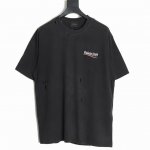 balenciaga 巴黎世家 经典可乐做旧短袖 经典可乐短袖，原版定位破洞磨破，前后刺绣，落肩宽松版型，高版本 新面料 新版型 独家定织定染高克重面料 质感柔