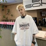 耐克英语印花短袖T恤 Nike 2025新款 300G高克重纯棉面料 男女同款 Ins 抖音各大网红上身，一款流行酷酷的穿搭，休闲舒适宽松版型，整体设计比较简约