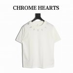 chrome Hearts 克罗心 领口银饰十字架短袖T恤 采用直喷进口机器印花 五金辅料均开磨定制 正确配置 黑色2025克罗心正品包装 280克定制定染双纱