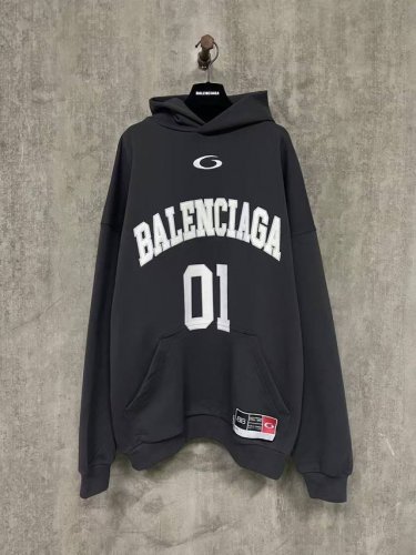 Balenciga Blcg 巴黎世家01号25Ss新款球衣帽衫连帽卫衣 顶级版本 采用进口印花贴布刺绣工艺，工艺极其复杂 Os版型 轻奢主义 男女日常通勤穿搭