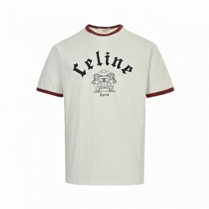 celine 赛琳 25Ss 印花Logo撞色拼接短袖 三标齐全 采用高端索罗娜布料 前幅采用进口印花图案 手感非常舒服 Os落肩版型 时尚又个性 超级百搭的一
