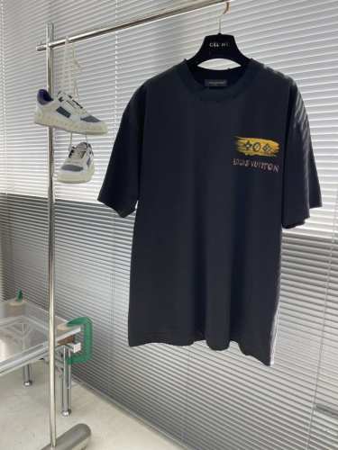 驴牌 25Ss手绘涂鸦甩彩印花短袖T恤纯棉面料，水洗磨破430克面料 宽松版型 男女同款 尺码：S-Xxl