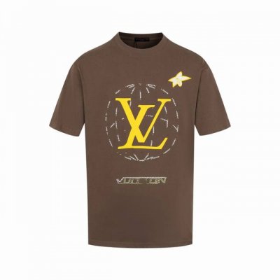 白底图 顶级版本 原本一致 正确版本 Louis Vuitton 路易威登 航线印花圆领短袖T恤 三标齐全 采用高克重纯棉面料！数码直喷工艺烫钻工艺，手感非常舒