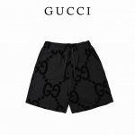 Gucci 古驰 新款大G植绒短裤 380G纯棉面料，挺括有型，暗纹植绒图案，低调奢华有质感。 003 尺码：S. M. L. Xl. 颜色：黑色