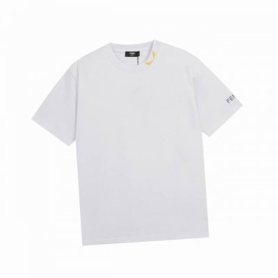 330 芬迪/Fendi 夏季新款 领口刺绣眼睛圆领短袖T恤 高端品质独家定制 采用定织定染高克重面料，洗水完高达280G纯棉面料，螺纹增加到2.7不变形，宽松