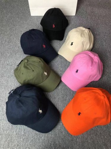 上新 Polo Ralph Lauren拉夫劳伦 保罗小马户外弯檐鸭舌棒球帽 材质：棉 尺寸：可大小调节 7色 黑色红标、卡其黑标、藏青白标、藏青红标、粉色、橘