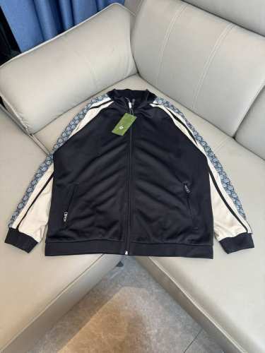 Gucci 古驰 Gc 经典蛇纹 超大造型平纹针织夹克运动外套 尺码：M L Xl 面料：黑色 白色平纹针织面料 螺纹：定织定染螺纹 夹克砂 高密度 高品质 织