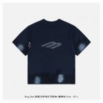 balenciaga 巴黎世家 24Ss 颓废3B字母印花短袖-藏青色 采用特定重磅32S300G精棉平纹针织定染对色面料 定织十字拉架罗纹对板同缸染色确保无色