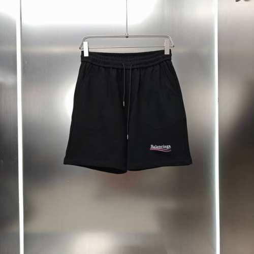 巴黎世家 Balenciaga 2025春夏新款短裤五分裤！ 定制专属400克重毛圈布纯棉面料 经典巴黎可乐刺绣字母Logo工艺设计 颜色：黑色 尺码：S-2X